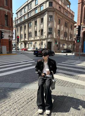 ACME man2022秋冬新款小众设计工装裤男高级水洗牛仔裤