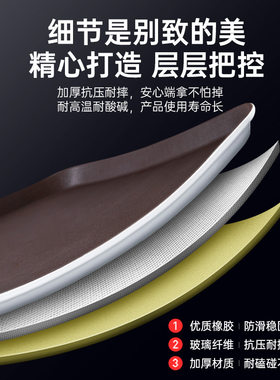 整箱圆形玻璃纤维钢化防滑托盘ktv餐厅酒店服务用快餐托盘