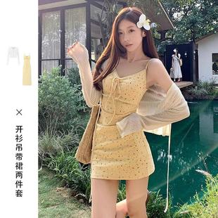 碎花吊带连衣裙子女夏2025新款 法式 海边度假绝美长裙春夏过渡穿搭
