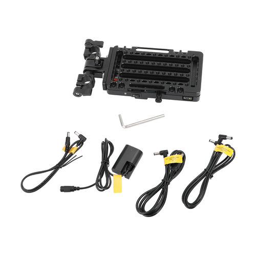 HDRIGV口电池挂板电源适配器带可调节15MM双孔管夹可360旋转3750