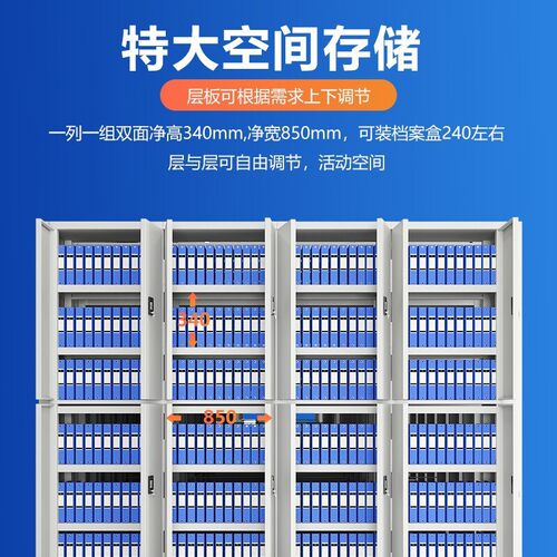手摇双面带门密集架移动档案室密集柜厂家直销钢制带门档案储物柜
