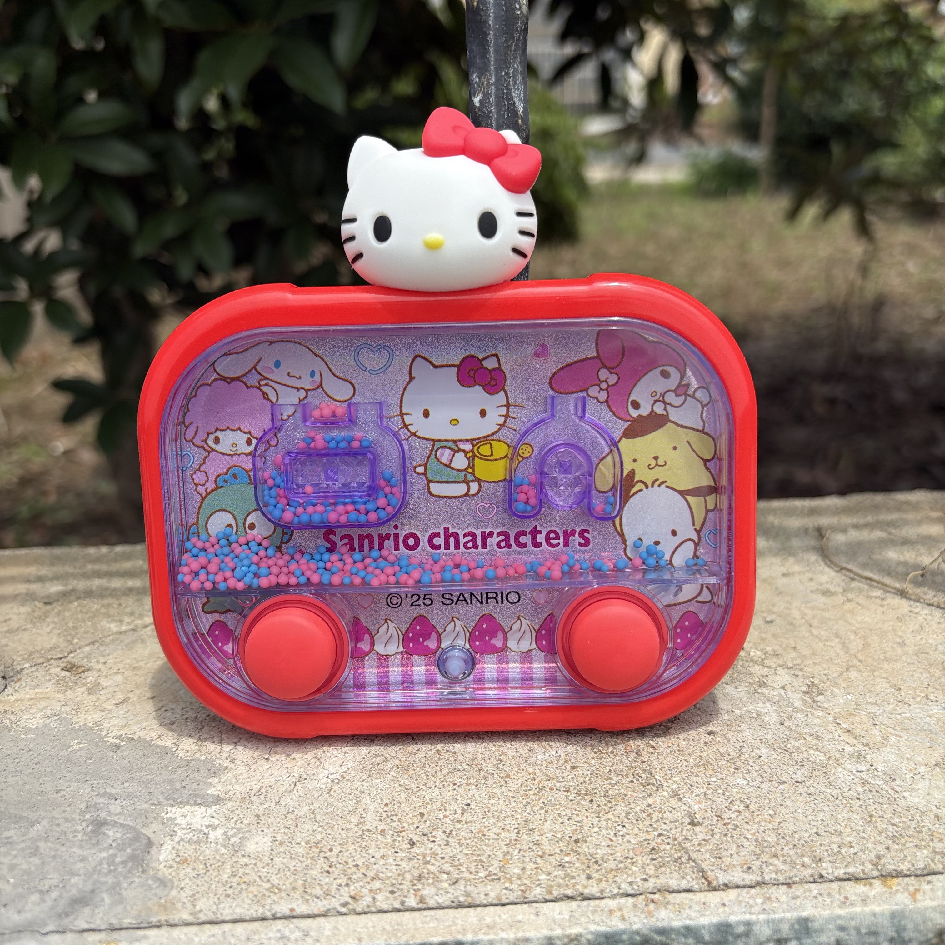 2025新款网红趣味小学生女孩子粉色凯蒂猫魔珠水机亲子手掌游戏机