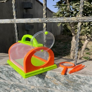 饲养蝴蝶宠物笼子儿童玩具养蝈蝈昆虫观察盒蚕宝宝科学实验透气网