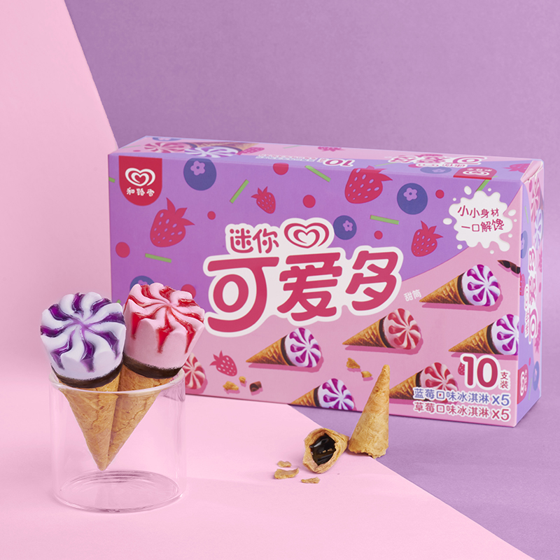 和路雪迷你可爱多蓝莓+草莓