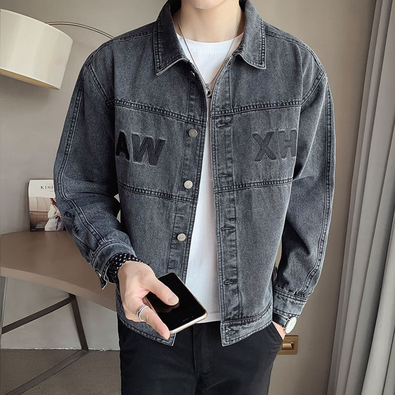 牛仔外套男春秋季男装衣服潮牌