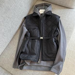 气质有型菱格走线系腰带薄款 DIO 棉马甲 CHAO级推荐 仅少量牛货