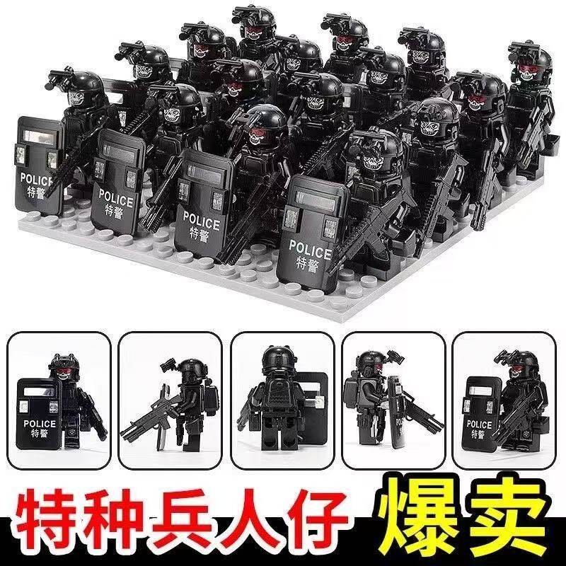 特种兵积木小人仔士兵拼装玩具