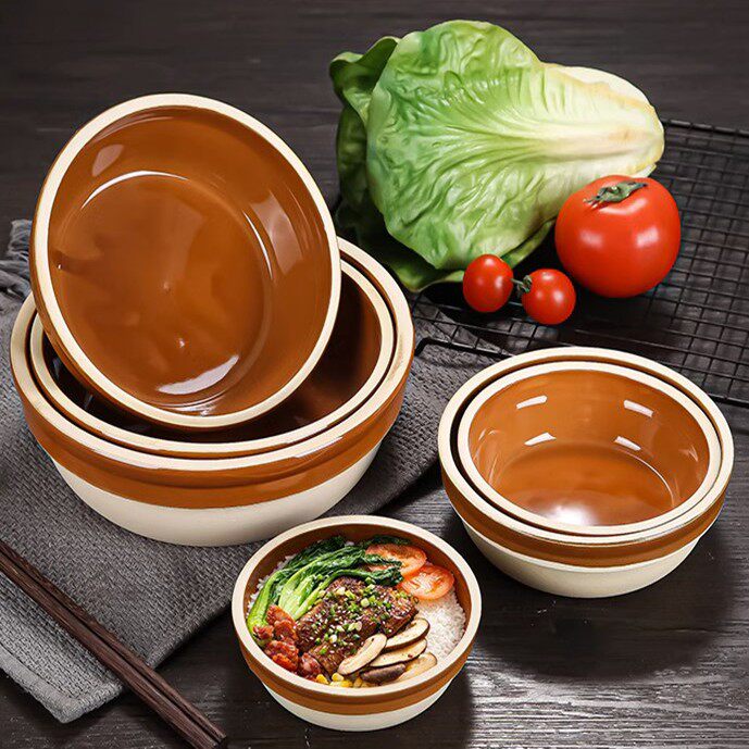 蒸饭土碗饭盆蒸饭碗土陶蒸笼饭碗陶瓷饭钵蒸菜碗饭店蒸菜蒸米蒸碗
