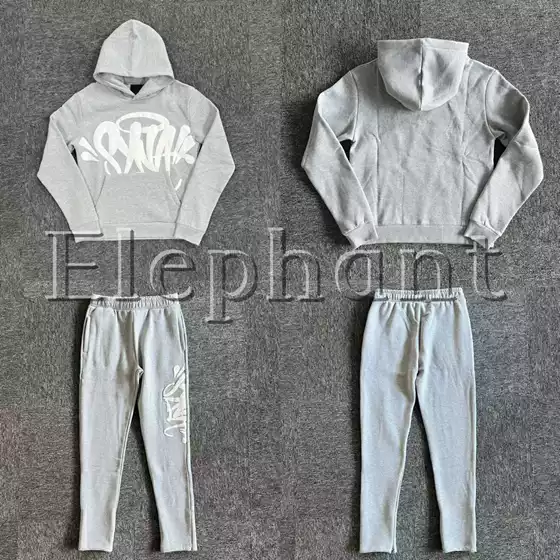 Drill Syna World Hip-Hop Street Rap Casual Sports Hooded Sweatshirt and Sweatpants Loose Sports Suit