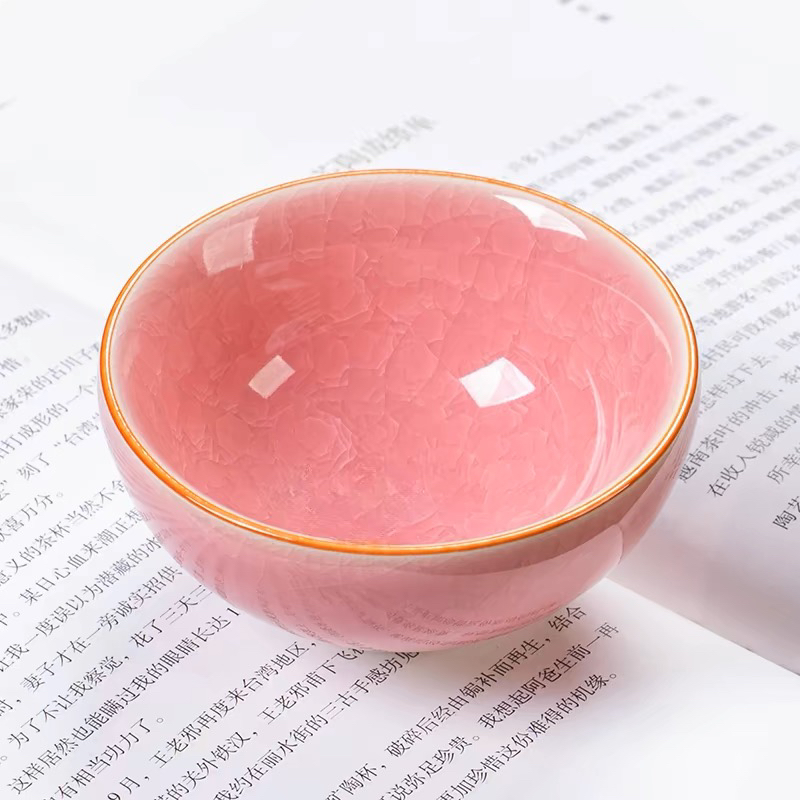 冰裂釉斗笠杯女士茶杯