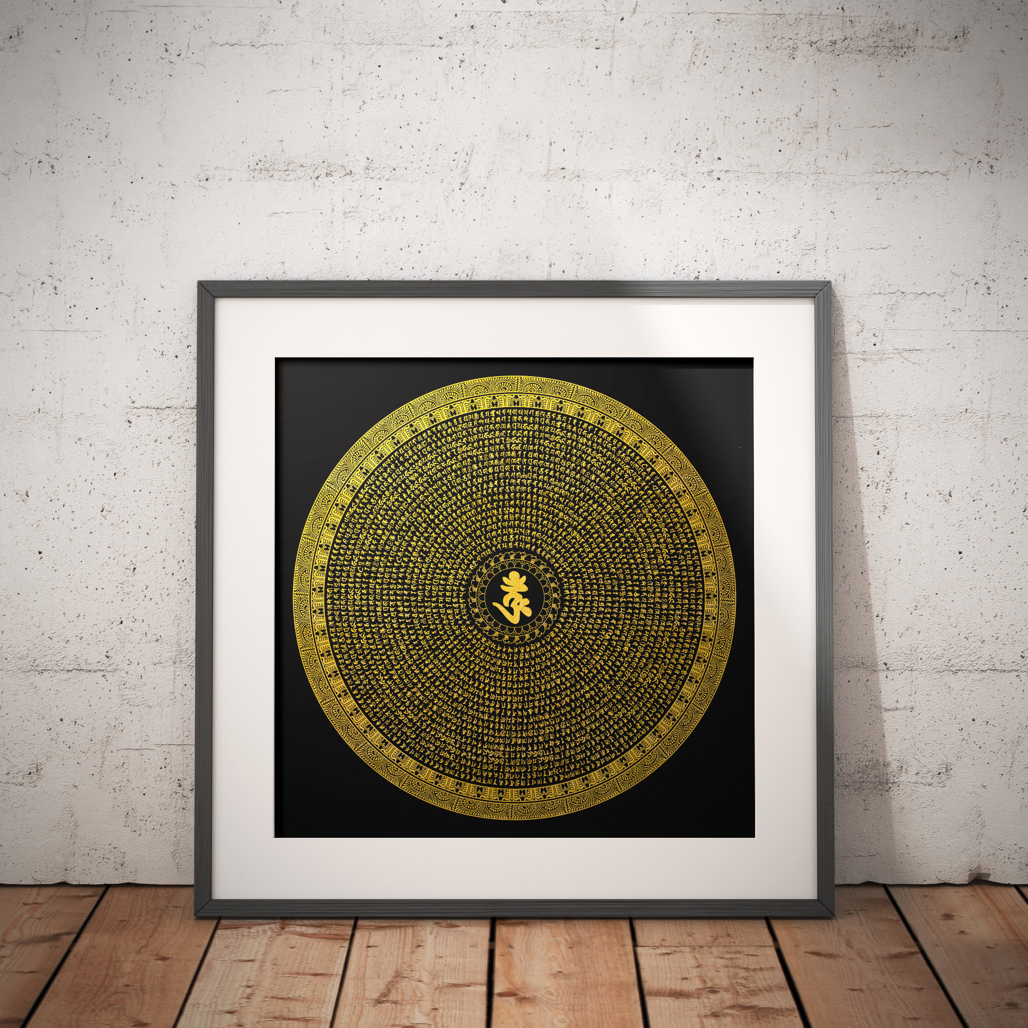 纯棉油画布西藏唐卡坛城描金线稿