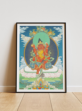 黑财神纯棉油画布唐卡描金