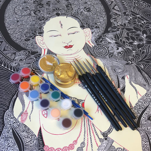 唐卡颜料描金工具套装
