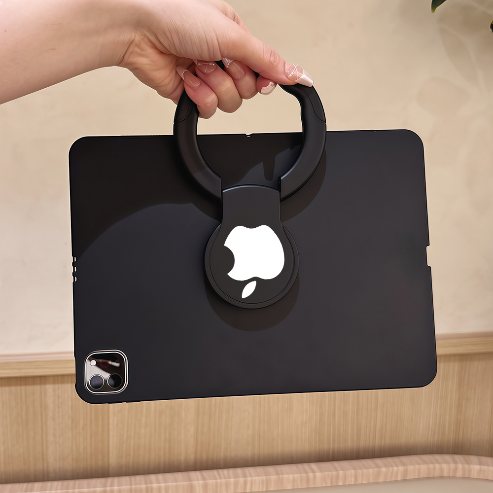 适用ipad保护套2022年款ipadpro保护壳air5平板带支架mini6可横竖支撑iPad pro13 2024款 黑色tpu防摔软外壳