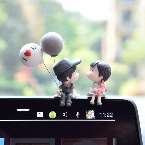 蕊驰车载显示屏摆件卡通