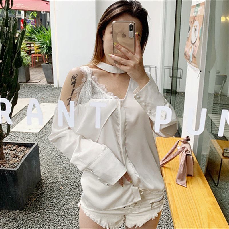 DiDi2019夏季新款潮女装时尚性感修身不规则露肩长袖百搭衬衫在类目 女装/女士精品, 衬衫中 - 来自Buy2taobao.com提供专业的淘宝代购服务