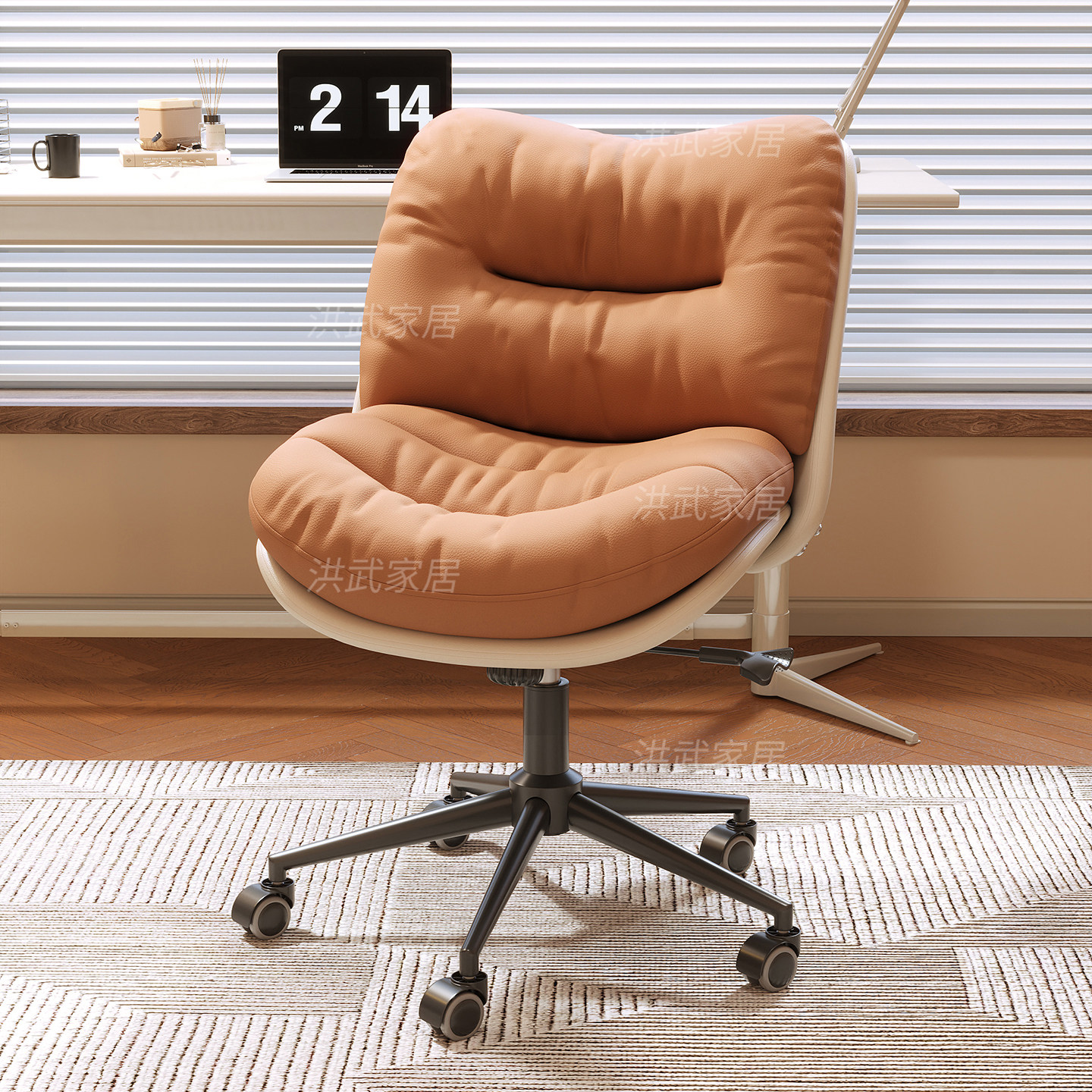 电脑椅家用舒适久坐不累靠背椅宿舍书房卧室化妆学习旋转沙发椅子,住宅家具,电脑椅,淘宝优惠券,粉丝福利购,淘宝优惠卷