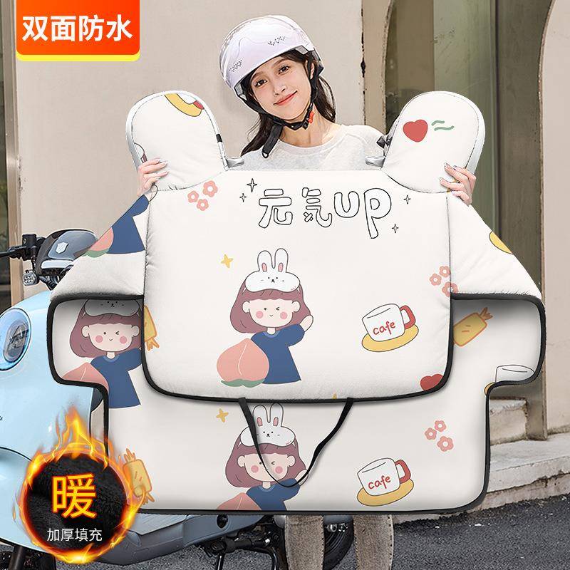 双面防水指控款电动车挡风被冬季防寒保暖加绒加厚电瓶车防风罩