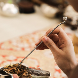 纯银时代 如意灵芝茶针茶足银999道零配茶拨茶道茶席百搭物件通用