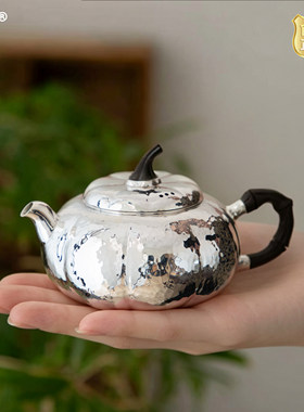 纯银时代手工一人饮足银泡茶壶