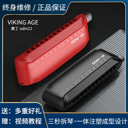 奥丁odin12初学入门半音阶口琴