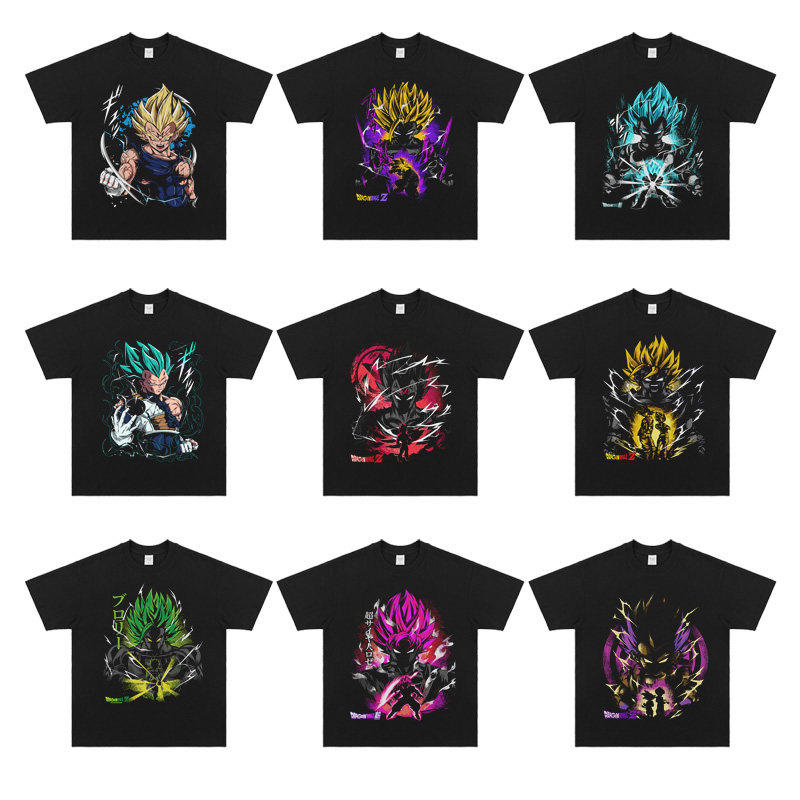 DRAGON BALL七龙珠T恤漫画复古短袖孙悟空多形态孙悟饭超级赛亚人