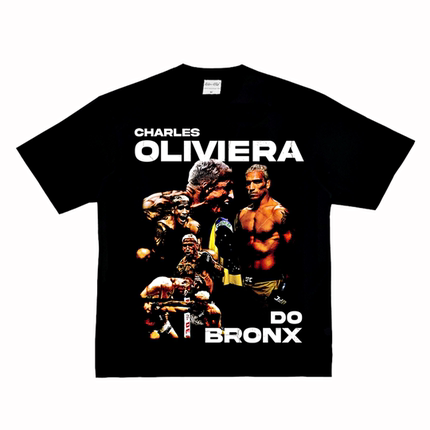 查尔斯 奥利维拉 UFC格斗拳击美式复古VTG街头纯棉宽松长短袖Tt恤