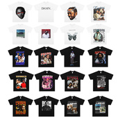 tee功夫肯尼DAMN嘻哈说唱印花短袖 Kendrick Lamar T恤美潮宽松