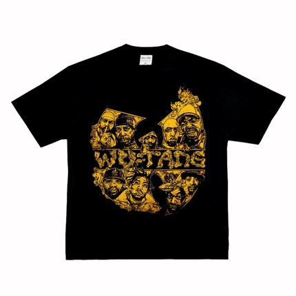 武当派 Wu-Tang Clan 美式摇滚复古VTG街头小众纯棉嘻哈长短袖T恤