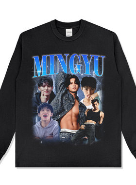 MINGYU金珉奎SEVENTEEN成员数码喷墨透气短袖T恤长袖卫衣连帽纯棉