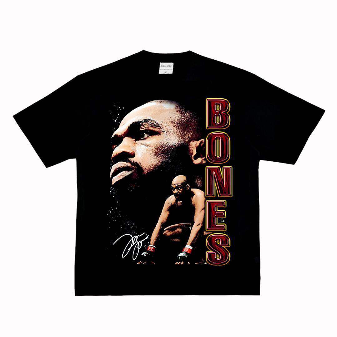 骨头 琼斯 Jones UFC格斗拳击美式复古街头重磅纯棉国潮长短袖T恤