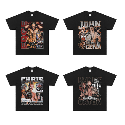 摔角艾吉短袖 约翰·塞纳T恤 克里斯·杰里科半袖 兰迪·奥顿