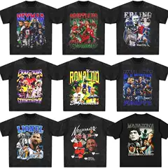 Cristiano Ronaldo T-shirt football king Maradona Messi, Messi, Mbappe, Neymar, Neymar football star short sleeved shirt