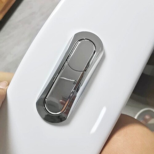 冲水水箱盖开关按钮圆形老式马桶按键方形冲水按钮配件双按键
