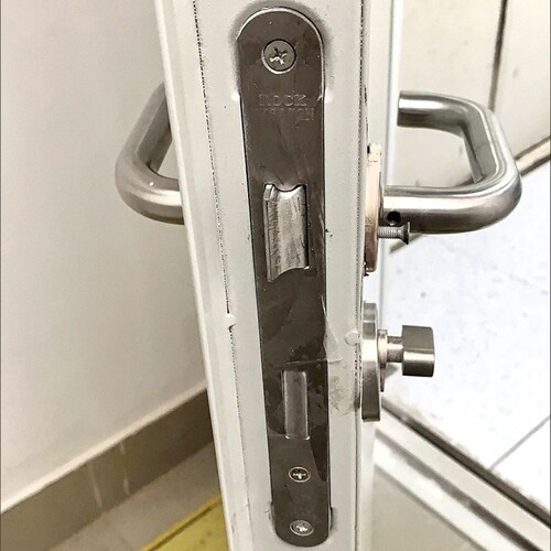 办公楼双弯防火门锁欧标医院消防门锁长集装箱5072房门锁分体锁