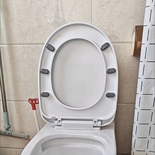马桶圈通用型耐用配件坐便器盖UOV型盖子盖板家用抽水坐便器
