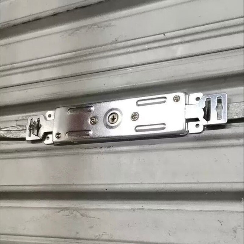 卷闸门锁通用型卷帘门锁十字防盗车库圈配件连拉闸锁中间开铜芯