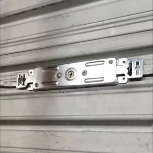 卷闸门锁通用型卷帘门锁十字防盗车库圈配件连拉闸锁中间开铜芯