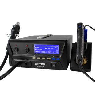 安泰信ATEEN焊台电烙铁镊子热风枪吸锡焊台四合一500w  MS-900