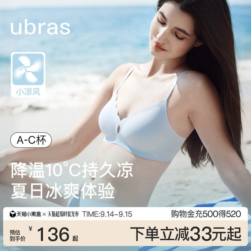 ubras小凉风超薄夏季凉感文胸										