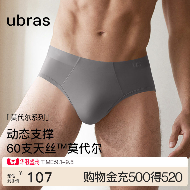 ubras60S莫代尔抗菌男士三角裤图片