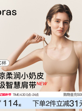 ubras无尺码小奶皮细吊带粉底液内衣无调节扣无痕隐形背心文胸罩