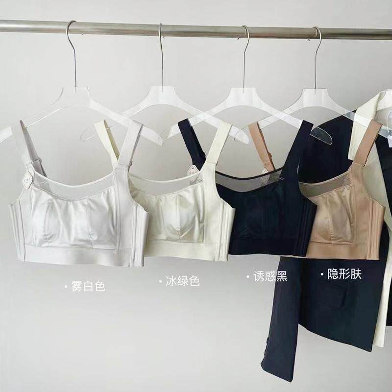 时尚缎面无痕大码防凸点内衣女