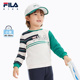 新款 FILA斐乐童装 儿童套头卫衣2025年春季 男童小童休闲运动上衣潮