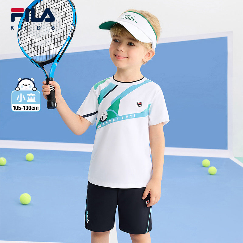 FILA斐乐童装儿童短袖T恤2025夏季新款透气短袖衫男小童网球上衣,童装/婴儿装/亲子装,T恤,淘宝优惠券,粉丝福利购,淘宝优惠卷