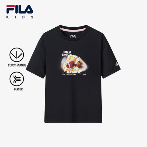 FILA斐乐女童针织短袖衫