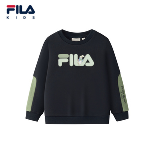 FILA X 彼得兔联名儿童童装卫衣2025年冬季新款男童小童套头上衣