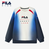 FILA斐乐童装 网球运动套头卫衣 男大童时尚 儿童圆领上衣秋冬季 新款