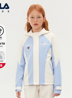 FILA X HARVARD哈佛联名女童外套2025年秋季新款中大童学院风上衣