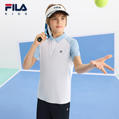 POLO衫 FILA斐乐儿童童装 新款 男中大童针织短袖 短袖 T恤2025年夏季